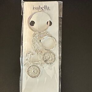 Silver Bicycle Charm Key Chain/Bag Charm